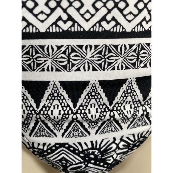 NWT Ardene Basic Collection Black White Aztec Floral Side Tie Swimsuit Bottoms M - Picture 5 of 9